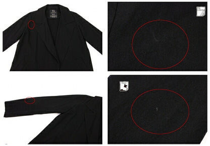 Y's Cotton Buttonless Jacket Black Size 3
