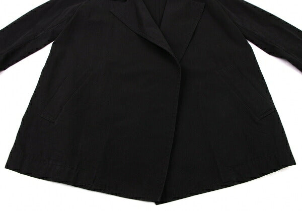 Y's Cotton Buttonless Jacket Black Size 3