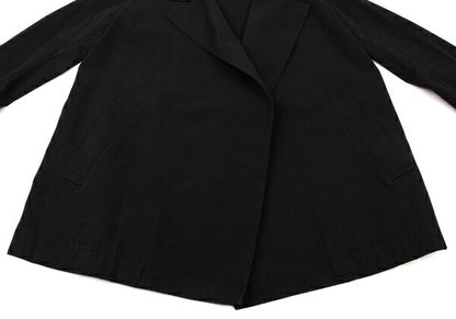 Y's Cotton Buttonless Jacket Black Size 3