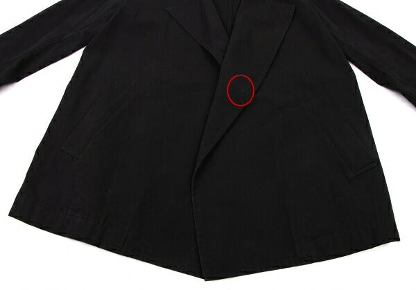 Y's Cotton Buttonless Jacket Black Size 3