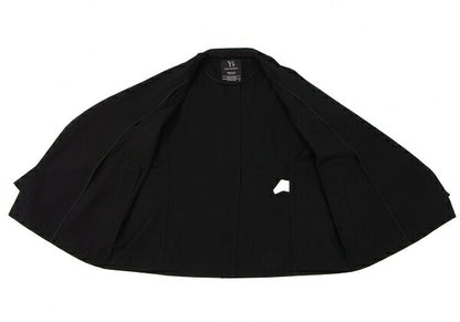 Y's Cotton Buttonless Jacket Black Size 3
