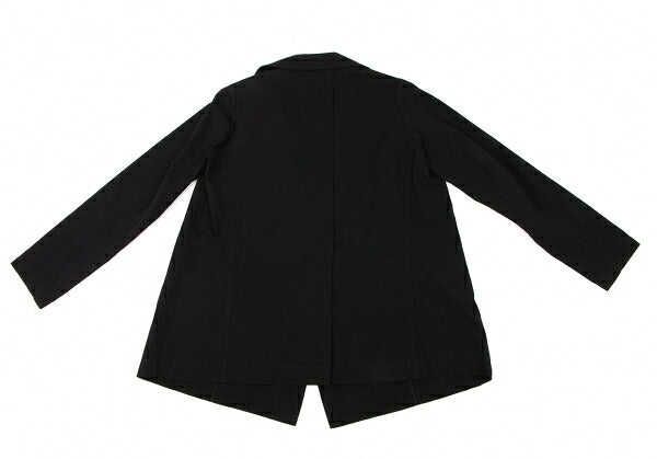 Y's Cotton Buttonless Jacket Black Size 3