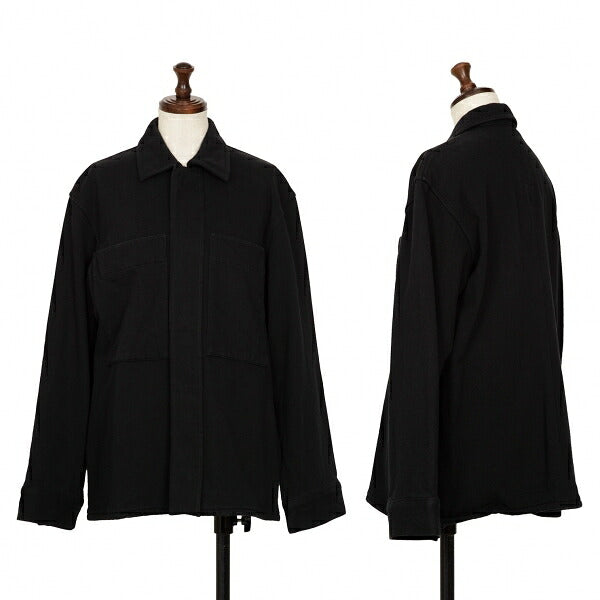 Y's Cotton Fly Front Sweat Jacket Black Size 3