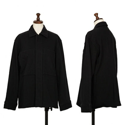 Y's Cotton Fly Front Sweat Jacket Black Size 3