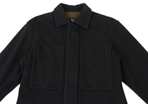 Y's Cotton Fly Front Sweat Jacket Black Size 3