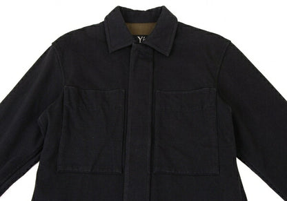 Y's Cotton Fly Front Sweat Jacket Black Size 3