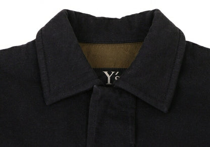 Y's Cotton Fly Front Sweat Jacket Black Size 3