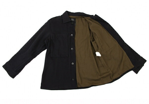 Y's Cotton Fly Front Sweat Jacket Black Size 3