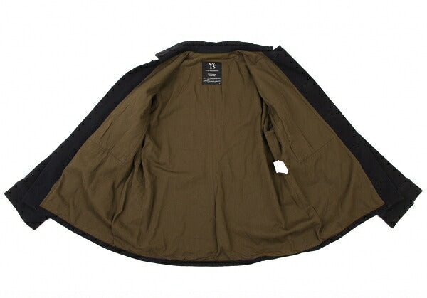 Y's Cotton Fly Front Sweat Jacket Black Size 3