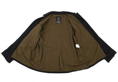Y's Cotton Fly Front Sweat Jacket Black Size 3