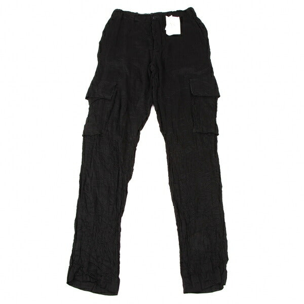Y's for men Rayon Linen Washer Cargo Pants Black Size 3