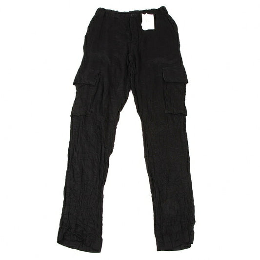 Y's for men Rayon Linen Washer Cargo Pants Black Size 3