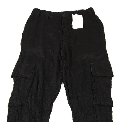 Y's for men Rayon Linen Washer Cargo Pants Black Size 3