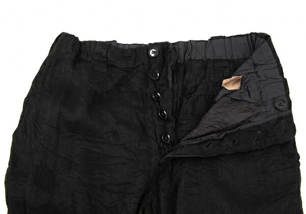 Y's for men Rayon Linen Washer Cargo Pants Black Size 3