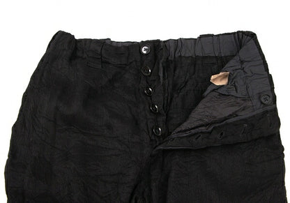 Y's for men Rayon Linen Washer Cargo Pants Black Size 3
