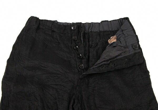 Y's for men Rayon Linen Washer Cargo Pants Black Size 3