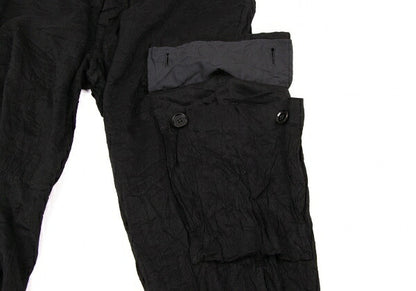 Y's for men Rayon Linen Washer Cargo Pants Black Size 3