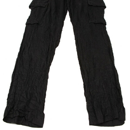 Y's for men Rayon Linen Washer Cargo Pants Black Size 3