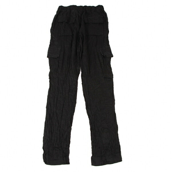 Y's for men Rayon Linen Washer Cargo Pants Black Size 3