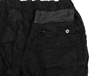 Y's for men Rayon Linen Washer Cargo Pants Black Size 3