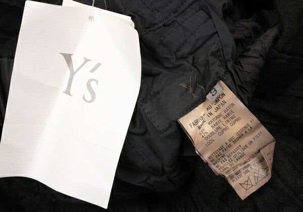 Y's for men Rayon Linen Washer Cargo Pants Black Size 3