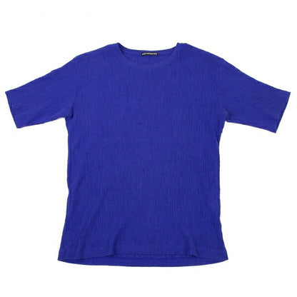 ISSEY MIYAKE MEN Poly Cotton Knit T-Shirt Blue Size 4