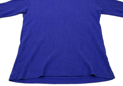 ISSEY MIYAKE MEN Poly Cotton Knit T-Shirt Blue Size 4