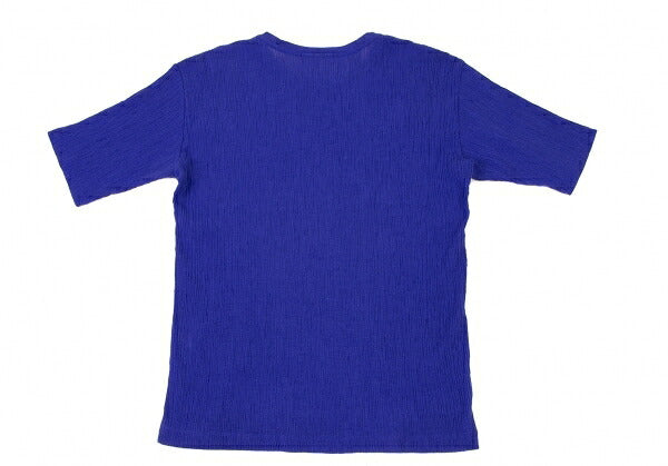 ISSEY MIYAKE MEN Poly Cotton Knit T-Shirt Blue Size 4
