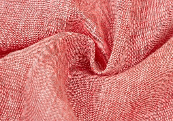 ISSEY MIYAKE MEN Linen No-Collar S/S Shirt Red Size 2