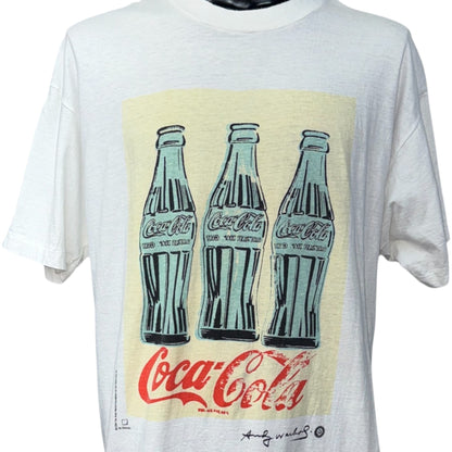 COCA-COLA Andy Warhol Bottle Motif T-Shirt Size XL