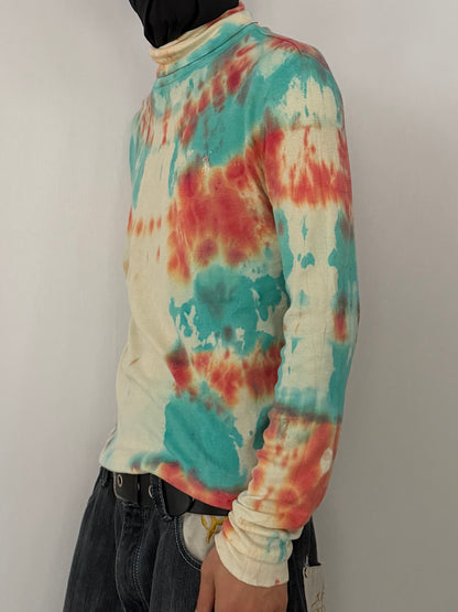 Ralph Lauren Multi Tie-Dye Long Sleeve Shirt Size XL