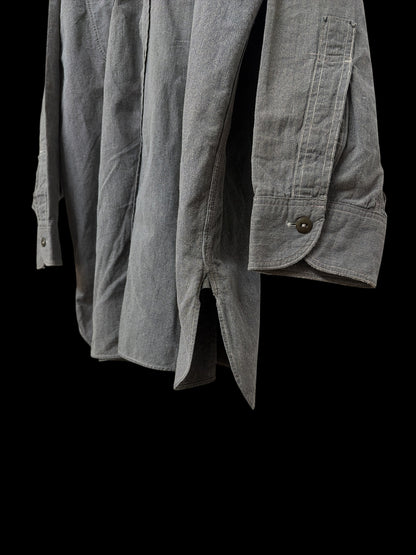 SUPER BIG-MAC 40s Black Chambray Shirt Size XXL