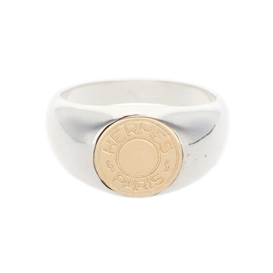 Hermes HERMÈS 925/750 Silver Gold Ring