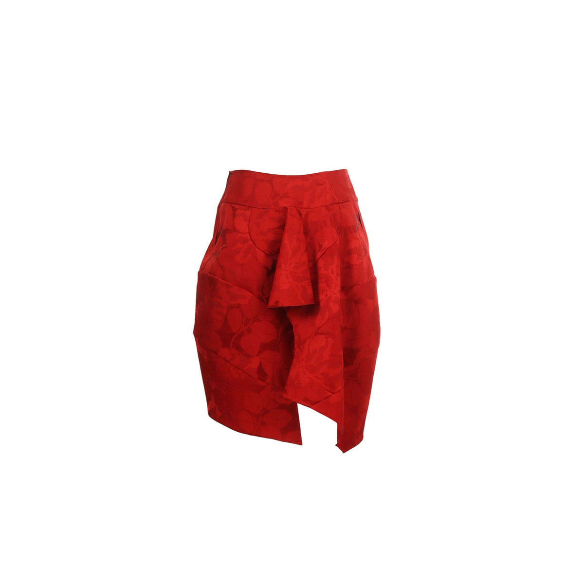 COMME des GARCONS 2015 S/S Red Polyester Blend Skirt Size XS