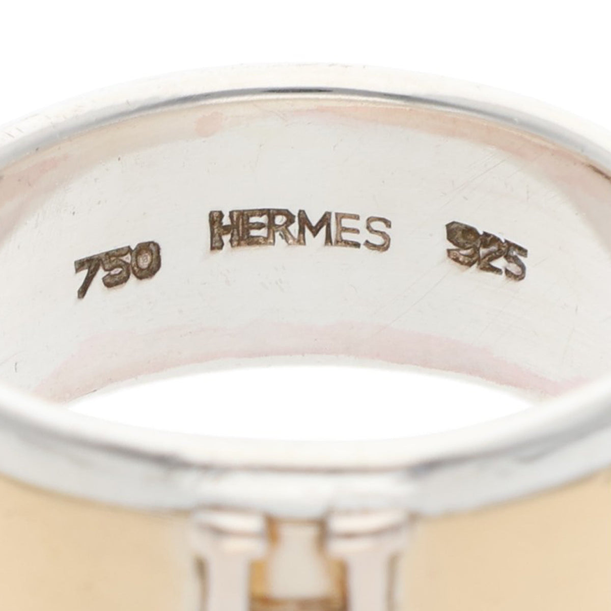 Hermes HERMÈS Silver Gold 750/925 Ring