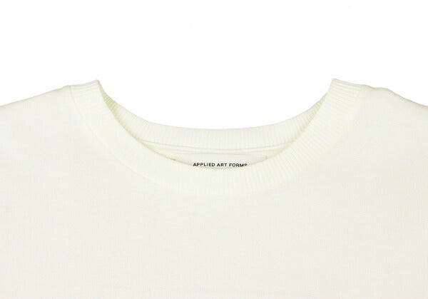 APPLIED ART FORMS Number Print Back White Cotton T-Shirt Size S