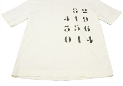 APPLIED ART FORMS Number Print Back White Cotton T-Shirt Size S