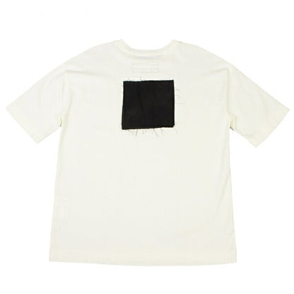 APPLIED ART FORMS Number Print Back White Cotton T-Shirt Size S