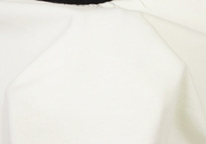 APPLIED ART FORMS Number Print Back White Cotton T-Shirt Size S