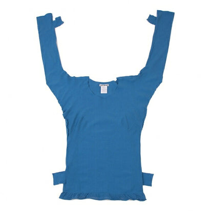 ISSEY MIYAKE Garment Dyed Stretch Mesh Knit Top Blue Size M