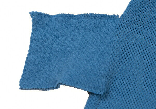 ISSEY MIYAKE Garment Dyed Stretch Mesh Knit Top Blue Size M