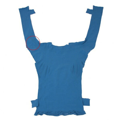 ISSEY MIYAKE Garment Dyed Stretch Mesh Knit Top Blue Size M