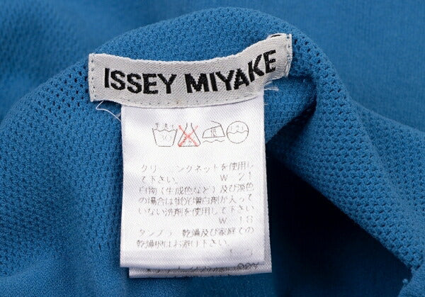ISSEY MIYAKE Garment Dyed Stretch Mesh Knit Top Blue Size M