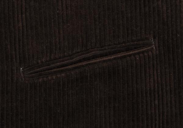 ISSEY MIYAKE MEN No Collar Panel Corduroy Brown Blue Vest Size M