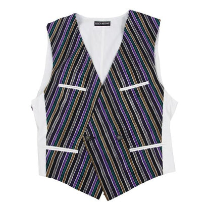 ISSEY MIYAKEMEN Cotton Diagonal Stripe Vest Black Size M