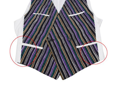 ISSEY MIYAKEMEN Cotton Diagonal Stripe Vest Black Size M