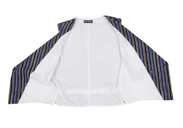ISSEY MIYAKEMEN Cotton Diagonal Stripe Vest Black Size M