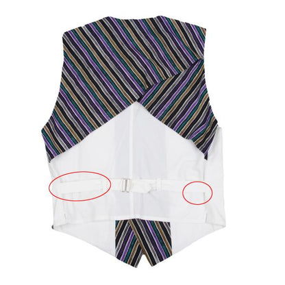 ISSEY MIYAKEMEN Cotton Diagonal Stripe Vest Black Size M