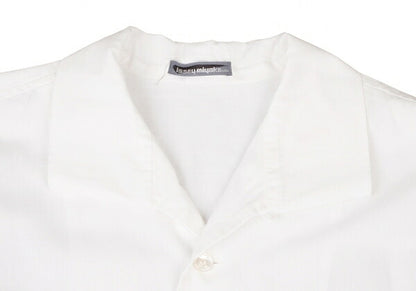 ISSEY MIYAKEMEN Flap Pocket Open Collar Shirt White Size M