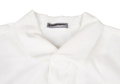 ISSEY MIYAKEMEN Flap Pocket Open Collar Shirt White Size M